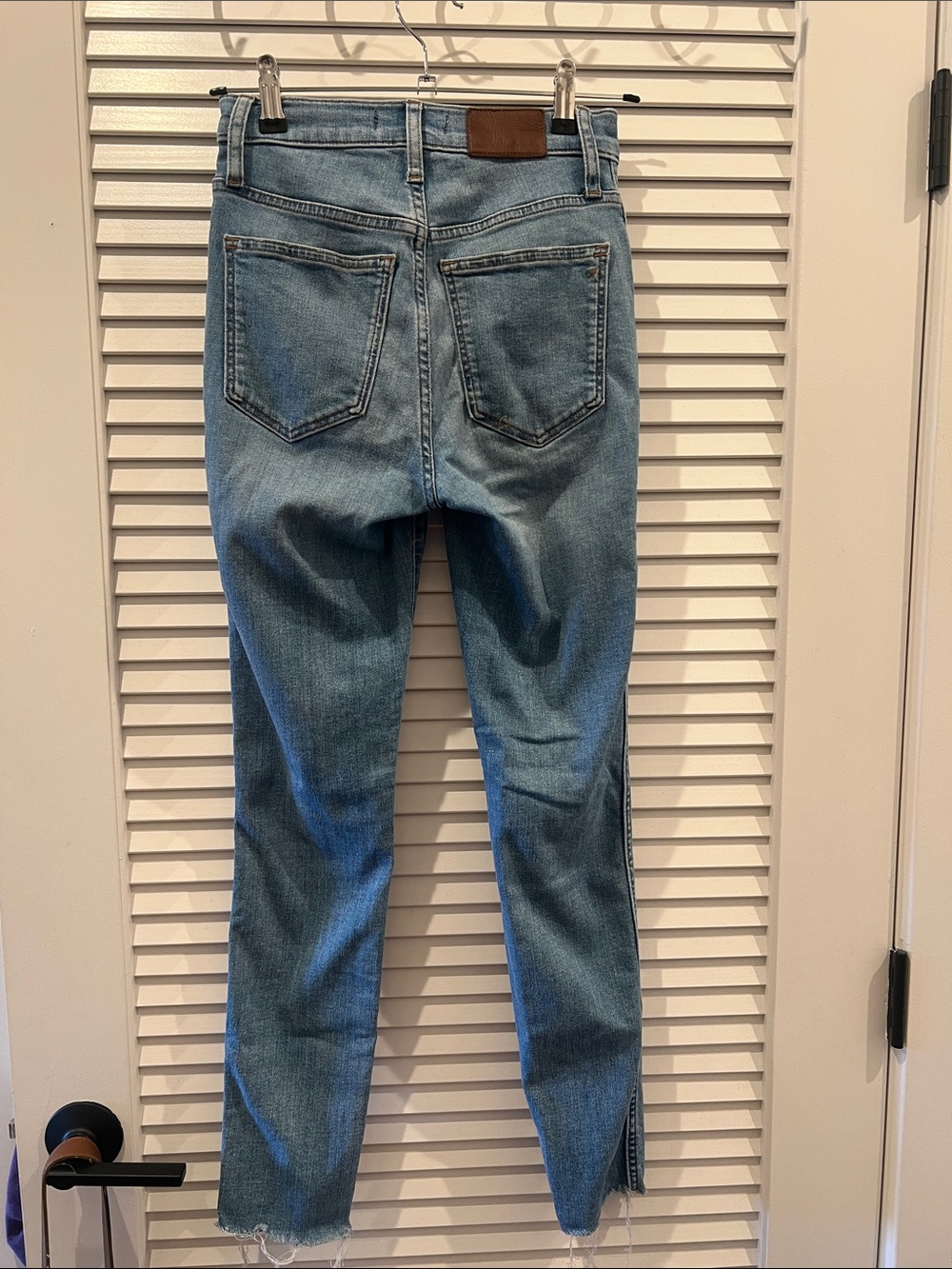 Madewell 10” high rise skinny jeans with raw hem